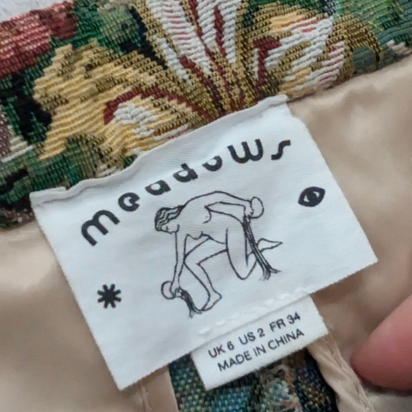 Meadows Floral Tapestry Green Pink Trousers - Size 2 - Picture 8 of 11